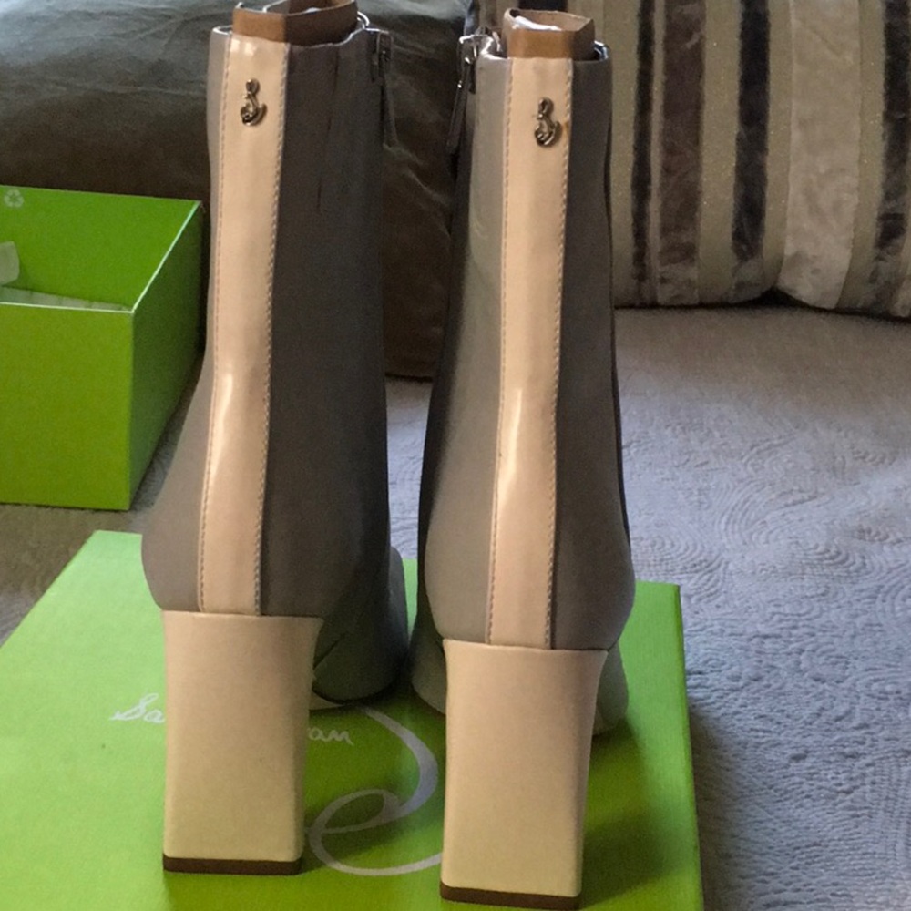 Grey ,cream Sam Edelman boots - Picture 3 of 5